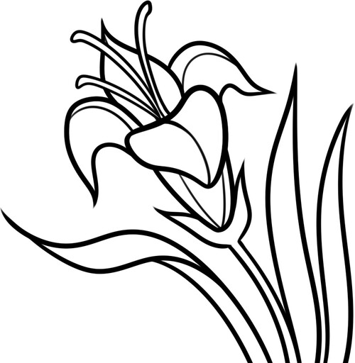 Раскраска пасхальная лилия