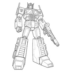Раскраска Автобот Оптимус Прайм