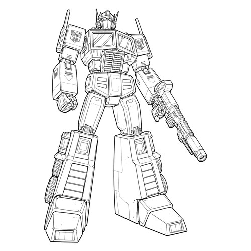 Раскраска Автобот Оптимус Прайм