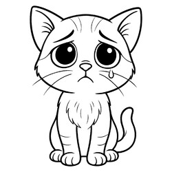 Грустный кот