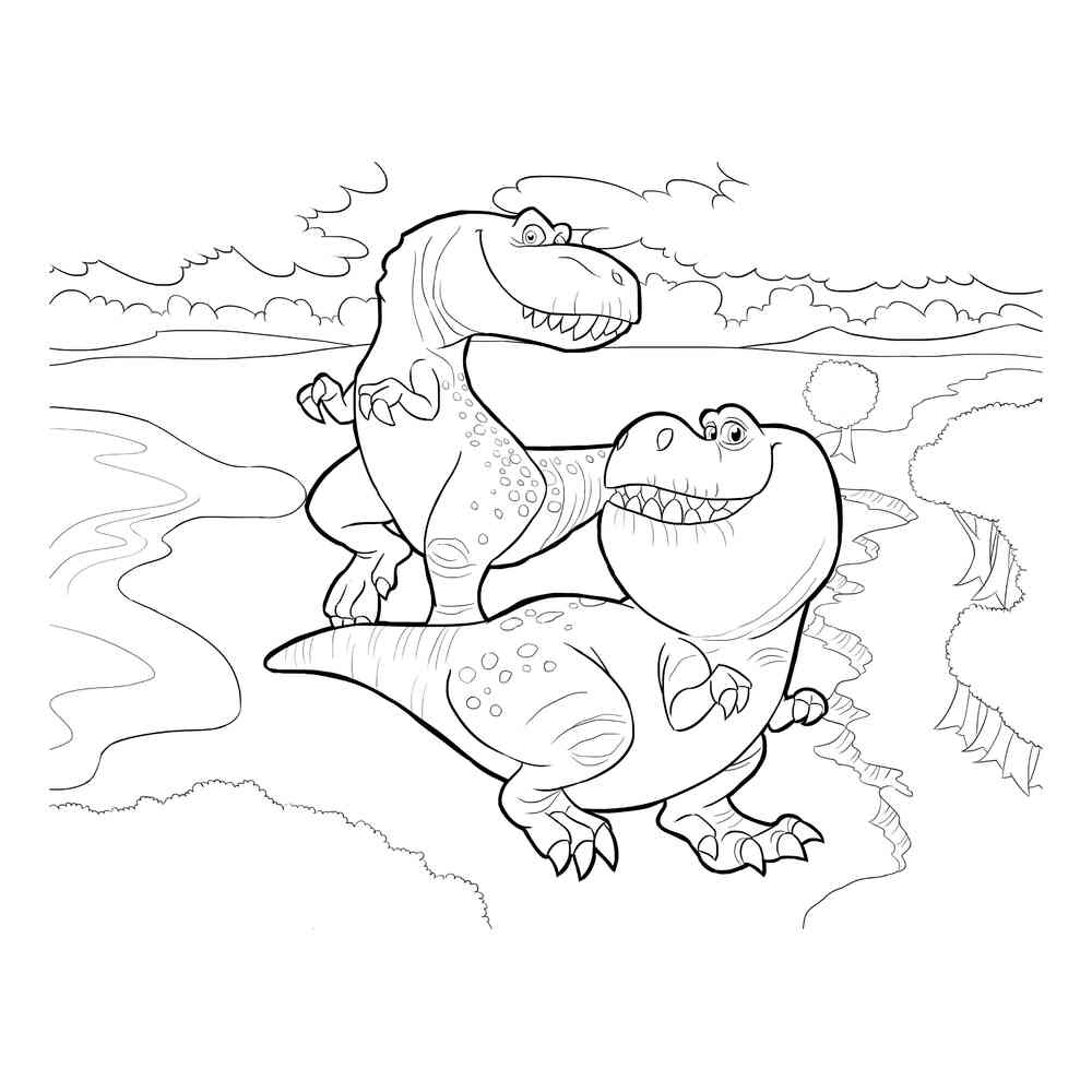 Раскраска крупный динозавр для детей распечатать бесплатно