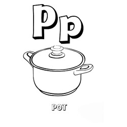 Раскраска Буква P английского алфавита