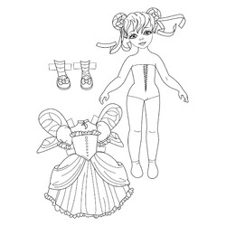 Бумажная кукла девочка-фея Вероника