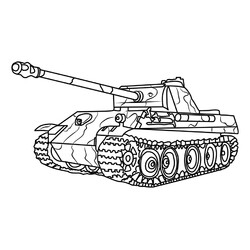 Раскраска Средний танк Пантера (Германия)