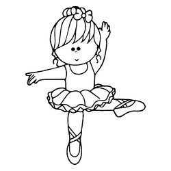 Раскраска Малышка-балерина